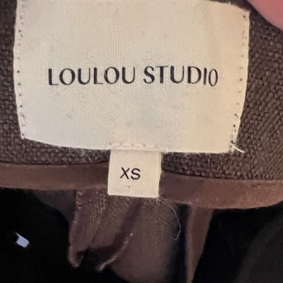 LouLou Studio Brown Linen Shorts - Picture 5 of 6